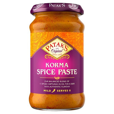 Pâte de curry indienne Korma doux 250ml Patak's