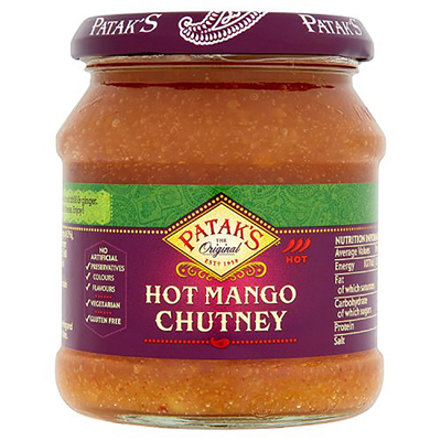 Chutney de mangue forte sauce indienne 340g - PATAK'S