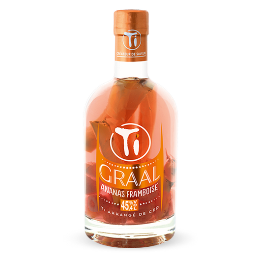 Rhum arrangé ananas framboise Graal 45.4° Ti Cèd