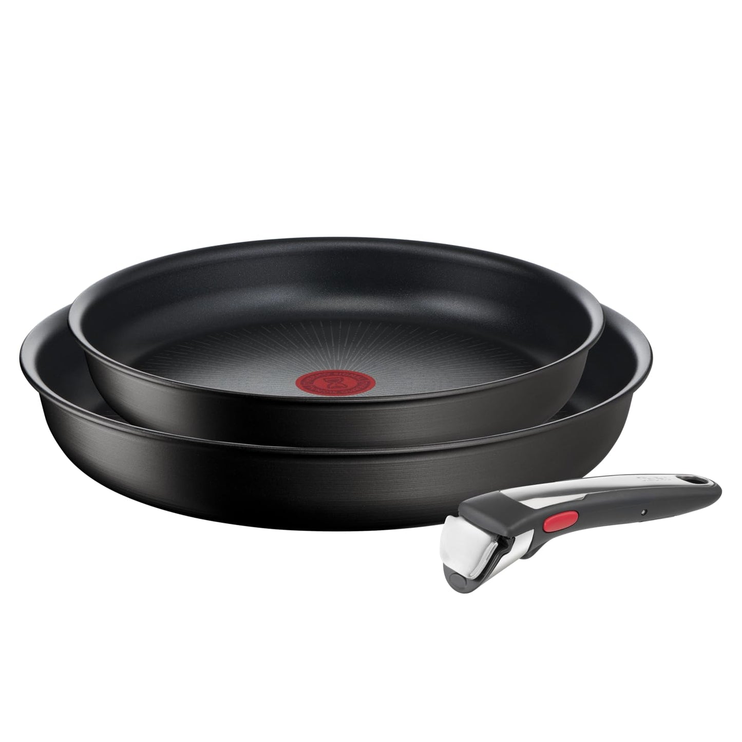 TEFAL Lot de 2 poêles 22/26 CM + poignée amovible INGENIO ECO RESIST Induction L3979002