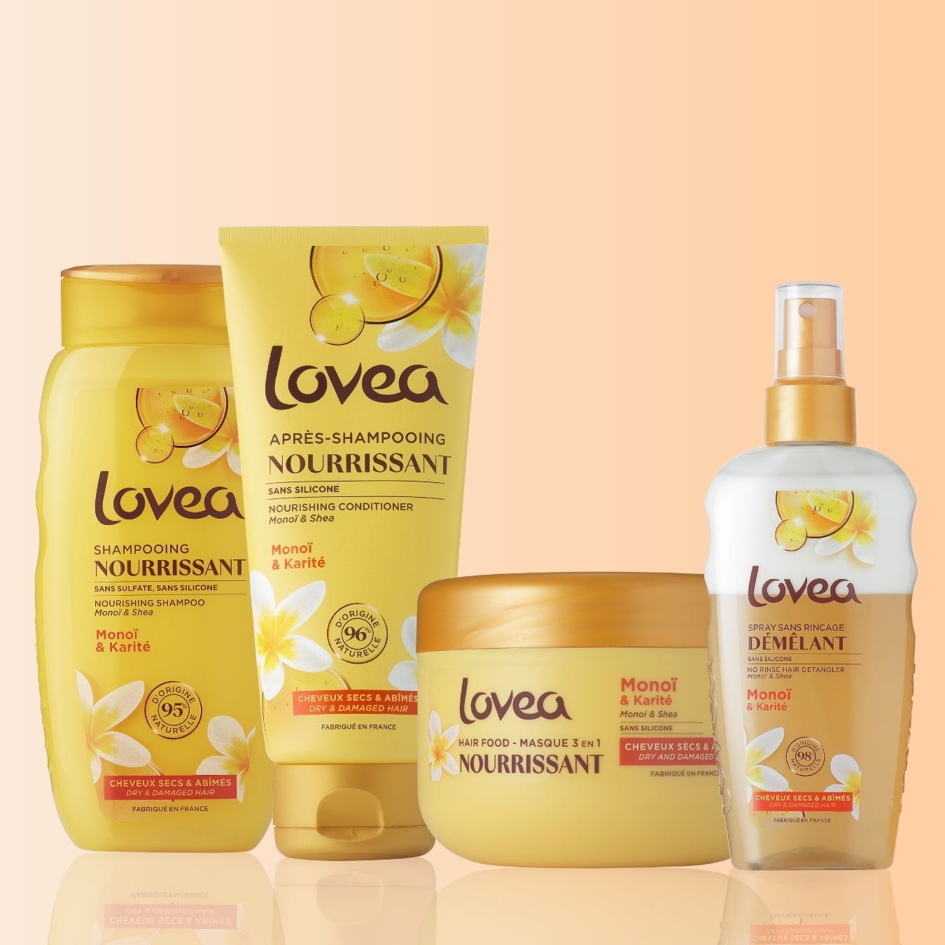 Coffret Routine Soin cheveux secs et abimés, Monoï & Karité