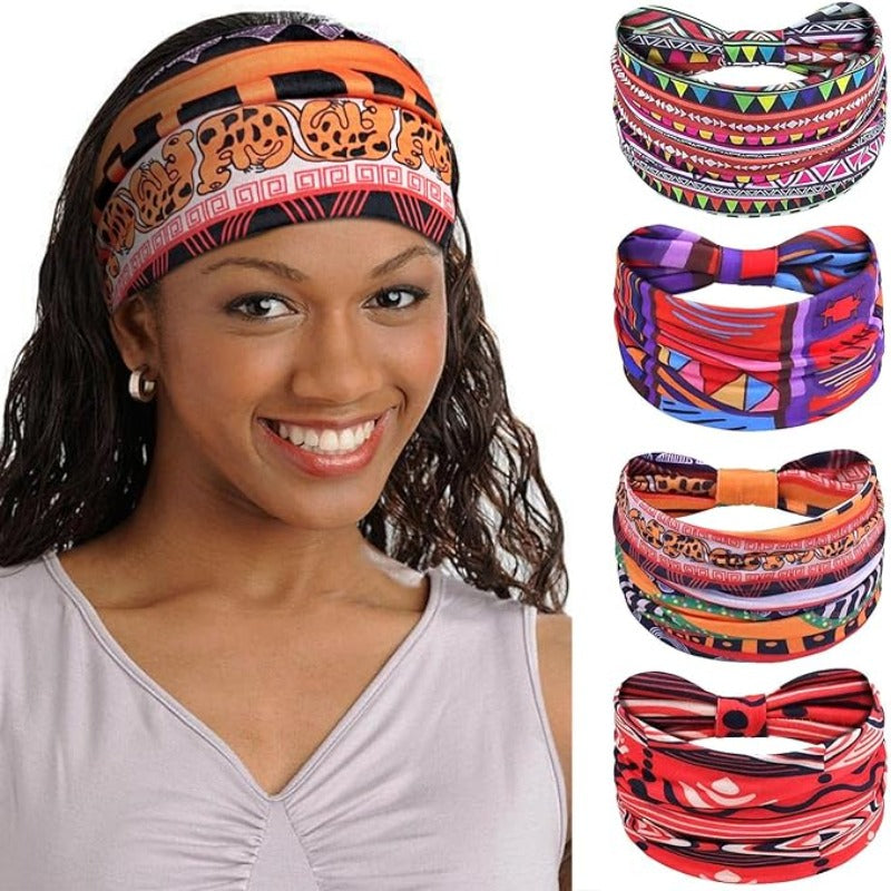 Bandeau Cheveux Femme Afrique Serre Tete ( Maré tèt ) Lot de 4