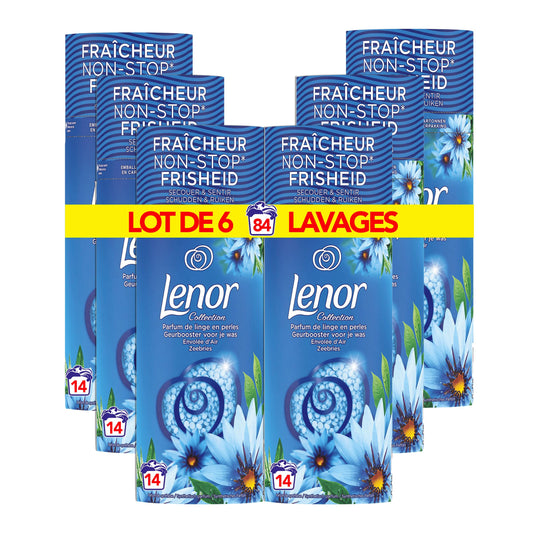 Lenor Parfum De Linge En Perles, Environ 12 Lavages, Parfum Envolée d'Air (Lot de 6)