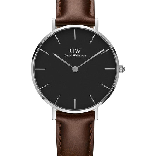 Montre en cuir Bristol - 32 mm - Marron et argenté Daniel Wellington