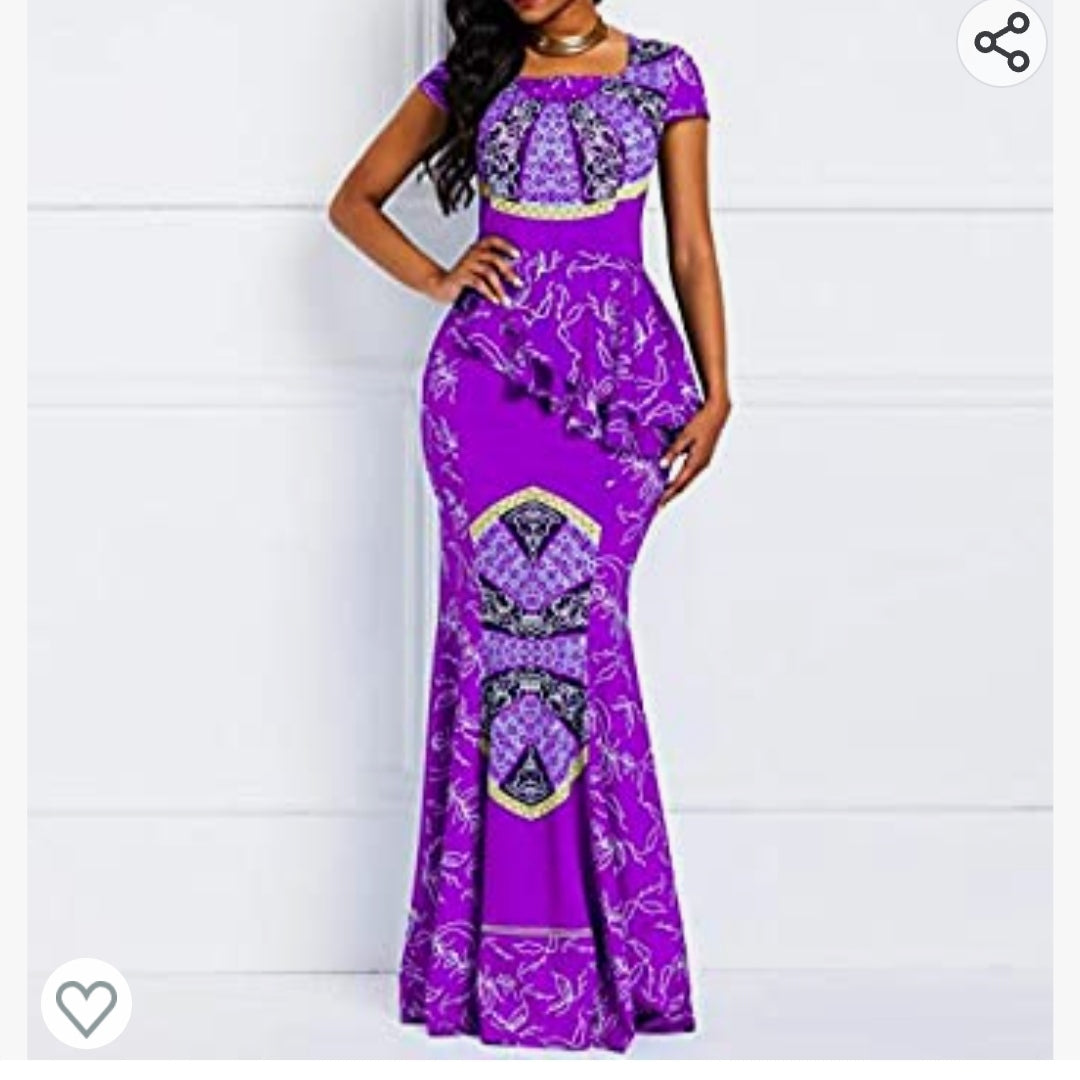 Robe à imprimé Africaine Verwin