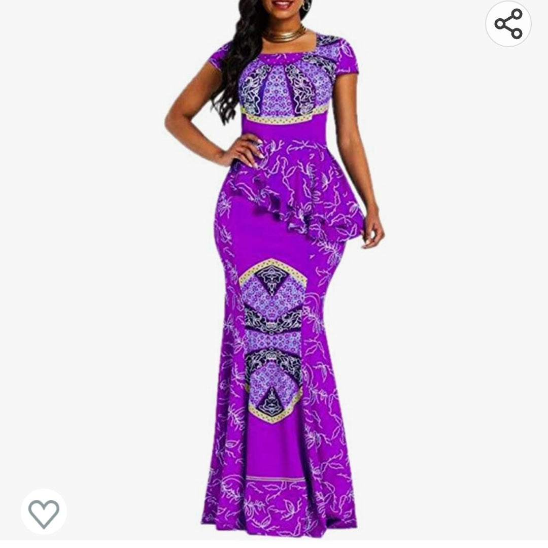 Robe à imprimé Africaine Verwin