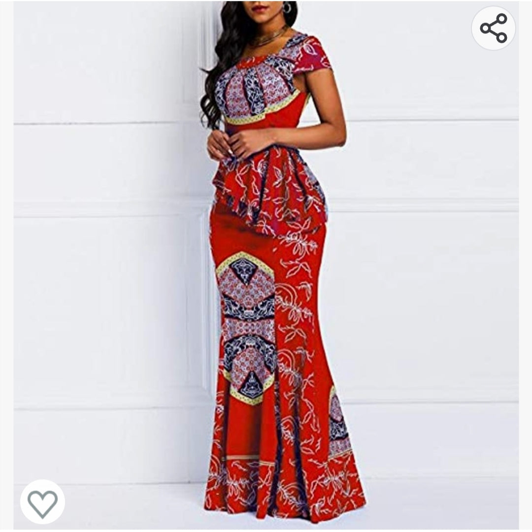 Robe à imprimé Africaine Verwin