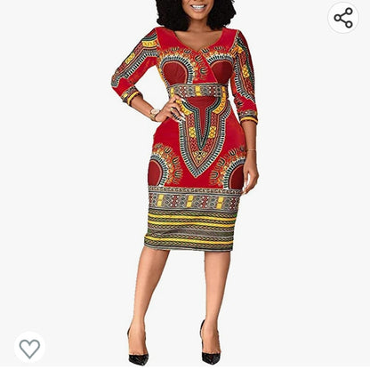 Robe Africaine Moulante mi-Mollet
 Verwin