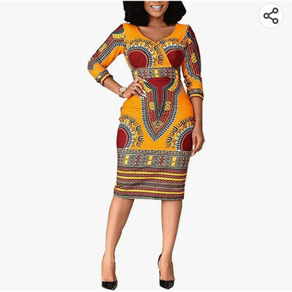 Robe Africaine Moulante mi-Mollet
 Verwin