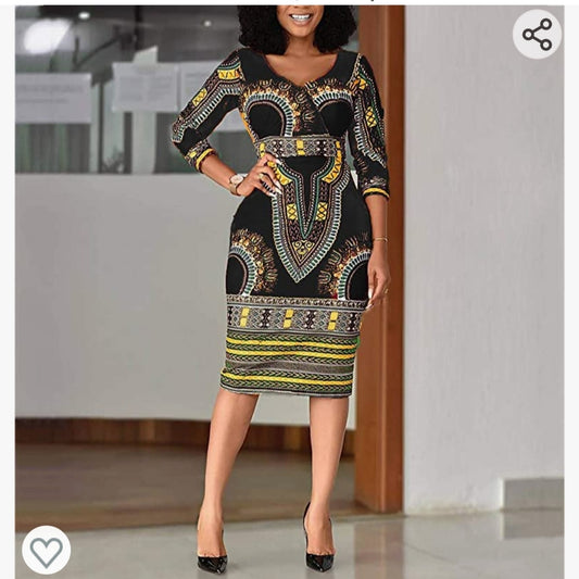 Robe Africaine Moulante mi-Mollet
 Verwin