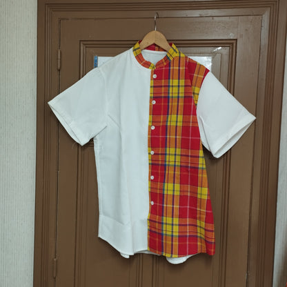 Chemise madras homme Blanc/Rouge/Jaune