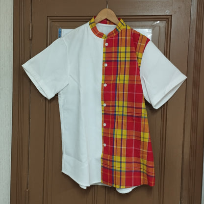 Chemise madras homme Blanc/Rouge/Jaune