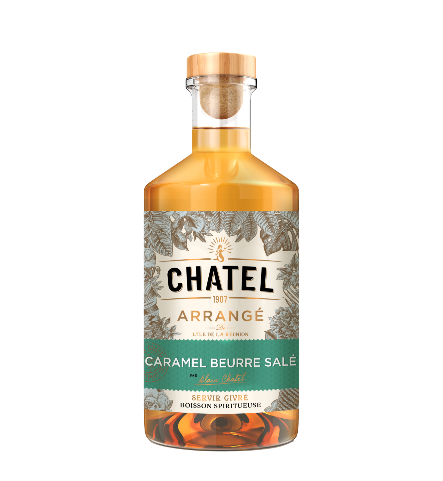 Rhum Arrangés Chatel Caramel beurre salée flambée 35 ° – 70 cl