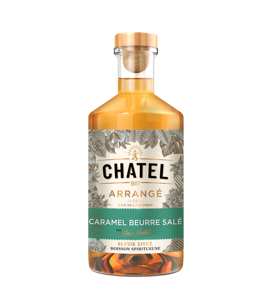 Rhum Arrangés Chatel Caramel beurre salée flambée 35 ° – 70 cl