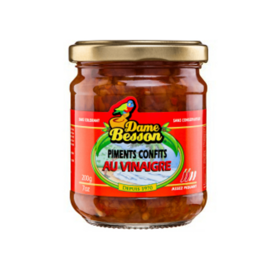 Piments confits au vinaigre 180g Dame Besson - Lot de 6