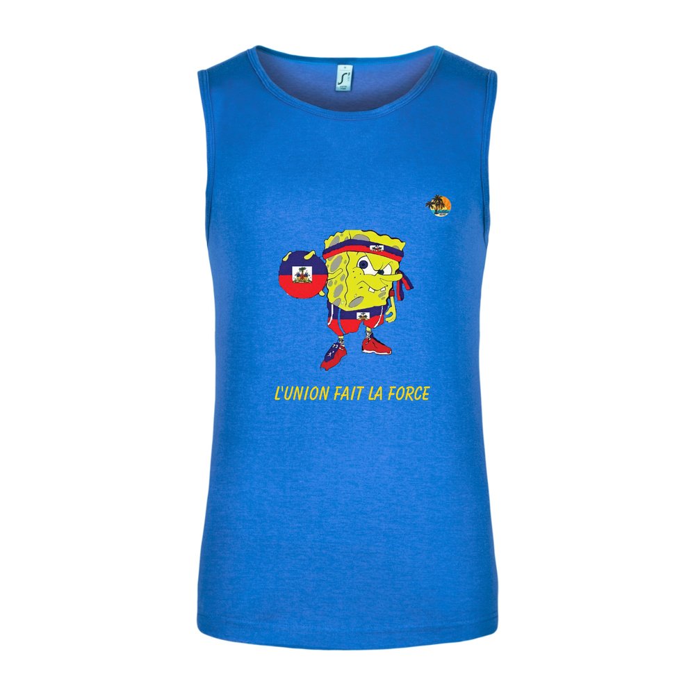 T-shirt Justin Bob l'éponge Haiti Bleu