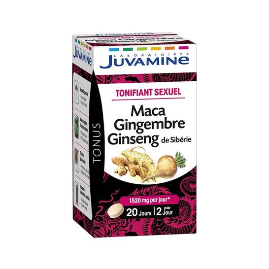 Juvamine Maca-ginseng-gingembre Tonifiant Sexuel 40 Comprimés Bio