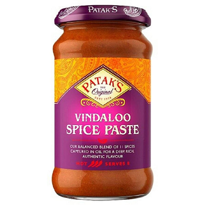 Pâte de curry indienne Vindaloo très épicé 250ml Patak's