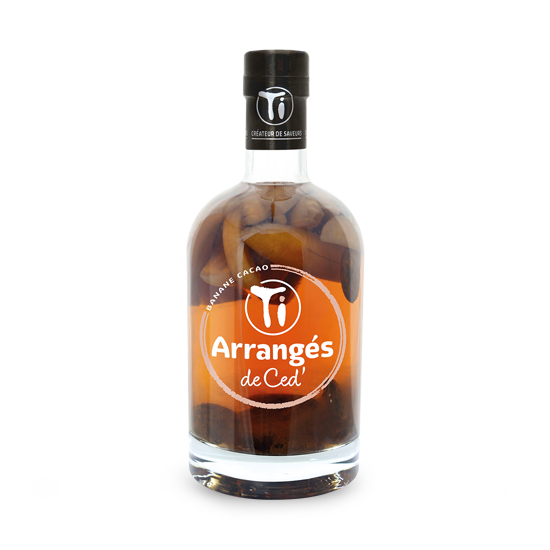 Rhum arrangé bananes cacao 32° 450 cl Ti Cèd