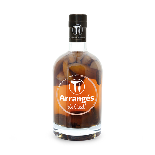 Rhum arrangé bananes cacao 32° 450 cl Ti Cèd