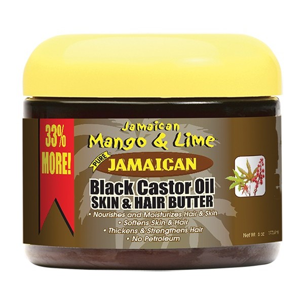 Beurre cheveux & corps RICIN 177ml (BLACK CASTOR OIL) JAMAICAN MANGO & LIME