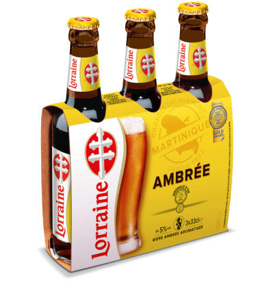 Bière ambrée Lorraine 3x33cl Martinique
