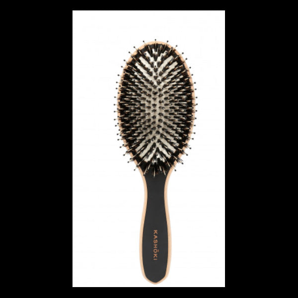 Brosse démêlante sanglier en bois ovale KASHOKI