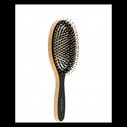 Brosse démêlante sanglier en bois ovale KASHOKI