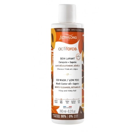 Crème lavante douce CO-WASH BLACK CASTOR OIL 240ml Activilong