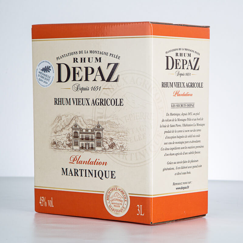 Rhum vieux  Depaz - Plantation - Cubi - 3L - 45°