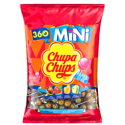 Chupa Chups mini sucettes goûts assortis sachet 360 pièces