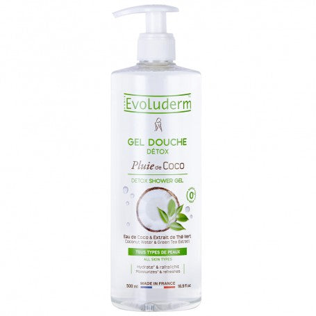 Gel douche détox PLUIE DE COCO 500ml Evoluderm