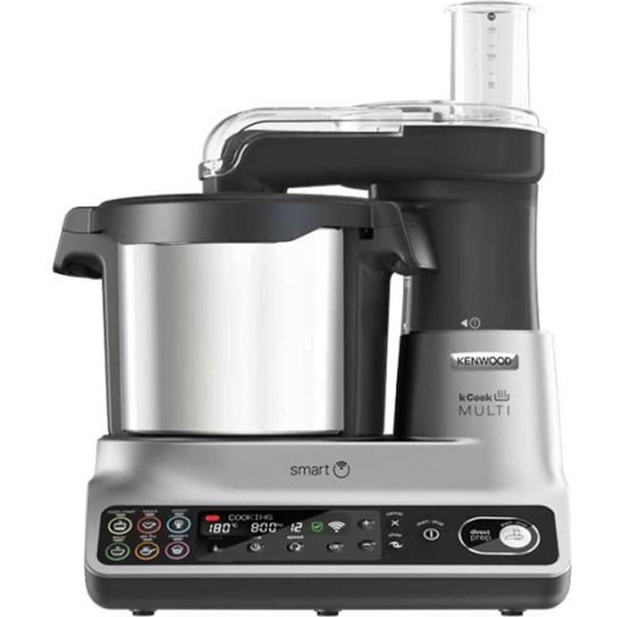 Robot ménager multifonctions Kenwood CCL455SI, 4,5 L, Noir, Argent, Découpe, 30 - 180 °C, Acier inoxydable, Plastique