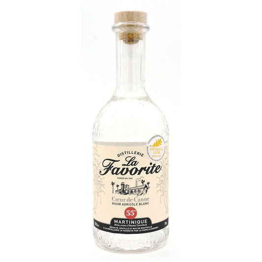 Rhum agricole blanc La Favorite Cœur de canne 55° 70cl