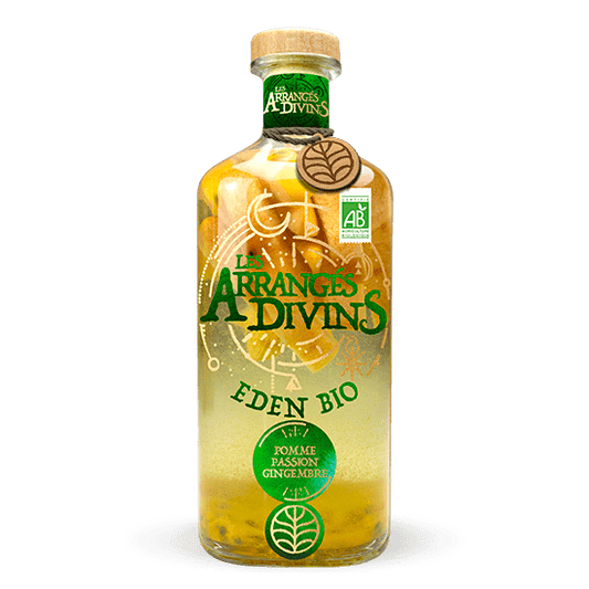 Rhum eden bio LES ARRANGES DIVINS Pomme Passion Gingembre 70cl