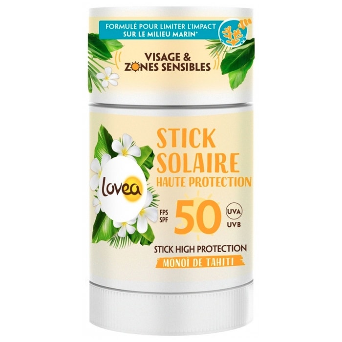 Stick Solaire monoï de Thaiti LOVEA FPS 50 Bio