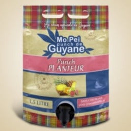 Cubi rhum arrangé 1.5 litres 18% d'alcool Délices de Guyane Mo Pei