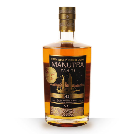 Rhum vieux MANUTEA VO 43° 70 cl Polynésie Française