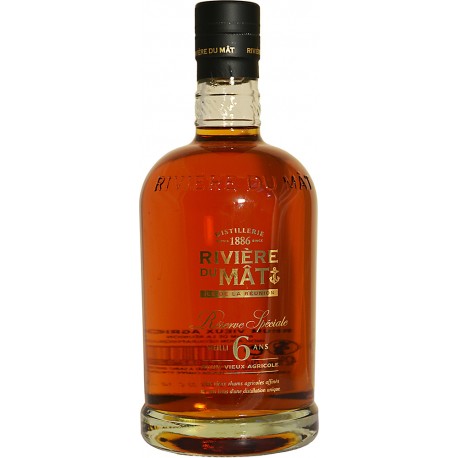 Rhum RIVIÈRE DU MAT- RHUM HORS D'ÂGE - AGRICOLE - 6 ANS - 70CL - 43°