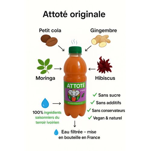 Attote Original Boisson naturelle aux plantes 500ml