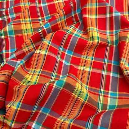 Tissus Madras Antillais Guadeloupe - par 50cm - 7 coloris - 150g/m2