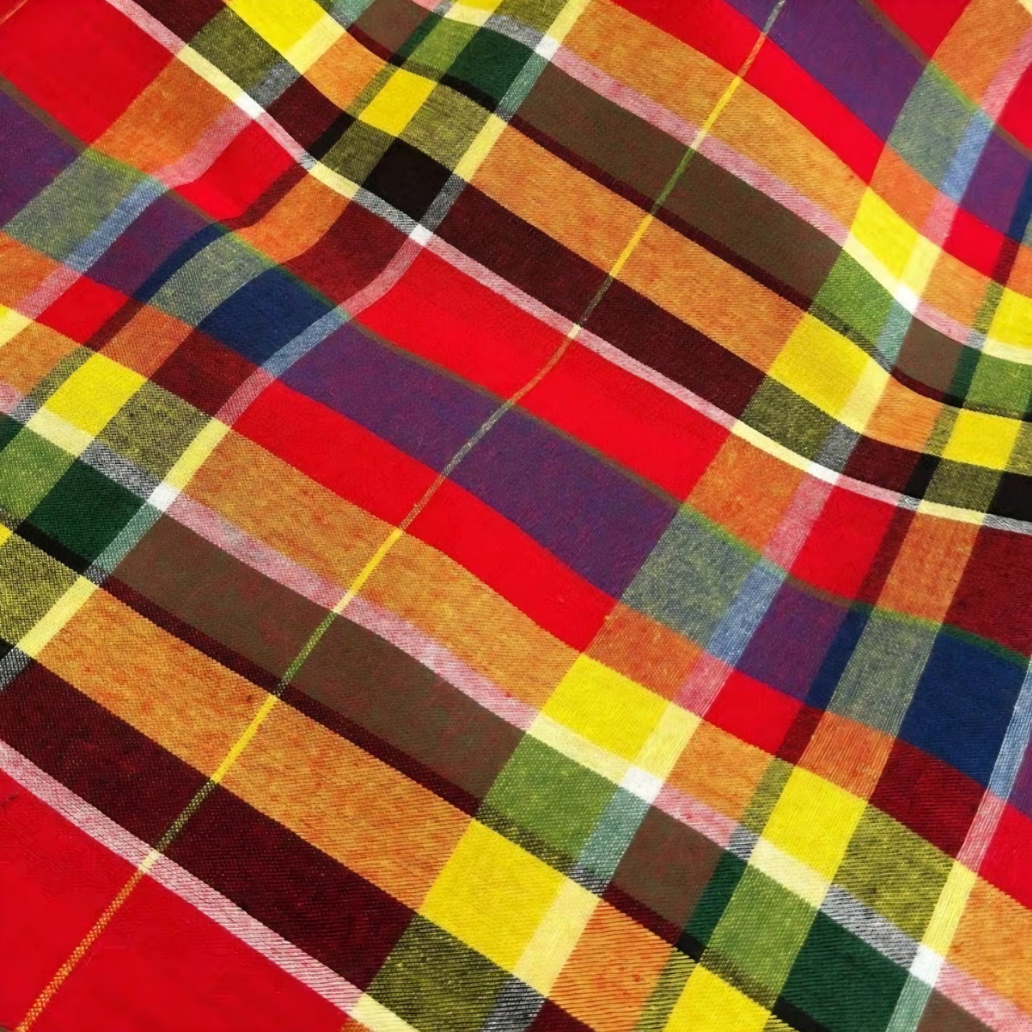 Tissus Madras Antillais Guadeloupe - par 50cm - 7 coloris - 150g/m2