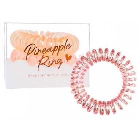 Set de 3 élastiques pour cheveux texturés PINEAPPLE RING Pink LES SECRETS DE LOLY