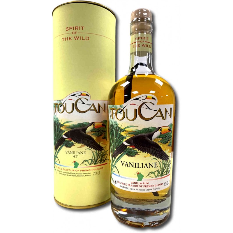 Rhum épicé Toucan VANILIANE - Guyane 45° 70cl