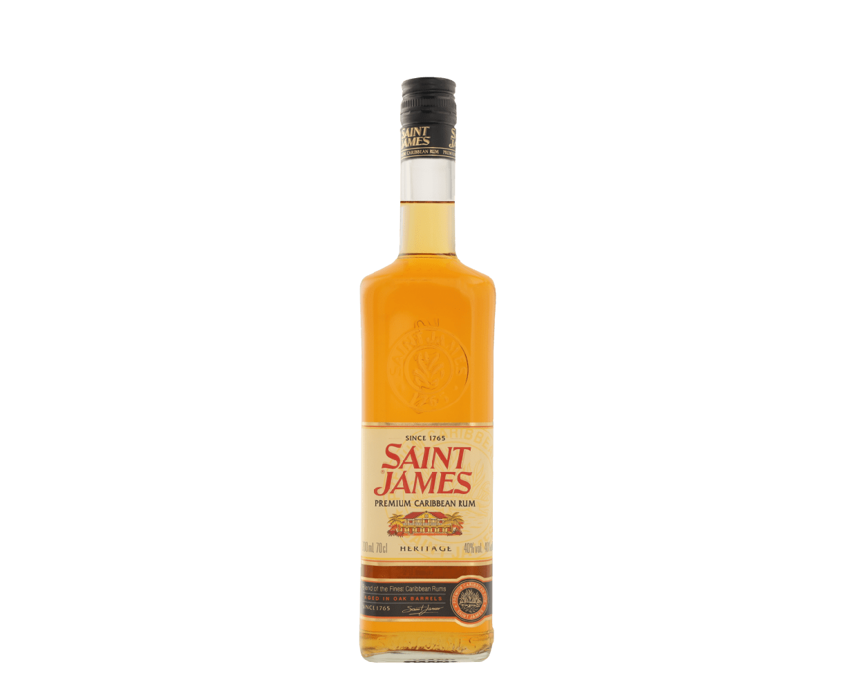 Rhum ambré Saint James Heritage  40°  70cl