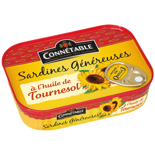 Sardines à l'huile de tournesol Connetable 135g