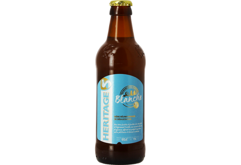 Bière Héritage blanche Bourbon bouteille 33cl