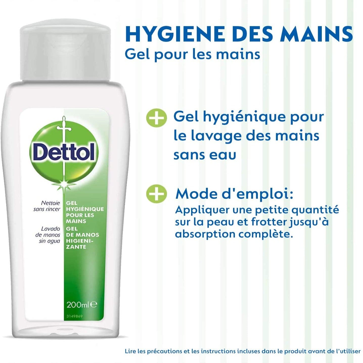 Dettol - Gel Hygiénique Lavant Mains - 200 ml