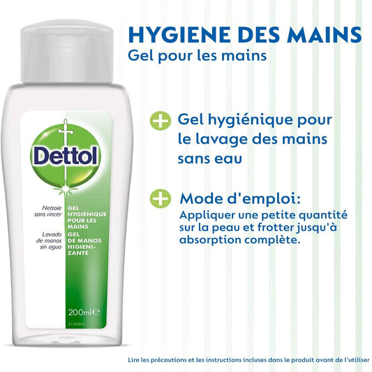 Dettol - Gel Hygiénique Lavant Mains - 200 ml