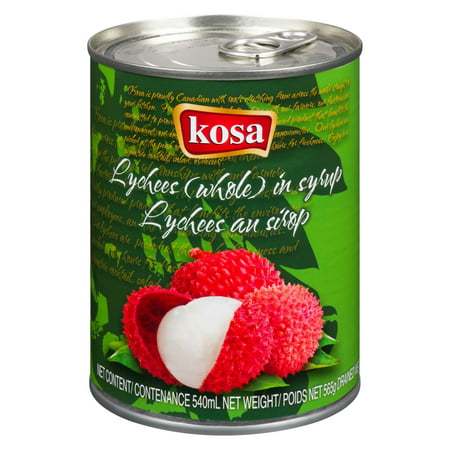 Fruits au sirop litchis dénoyautés 565g Kosa